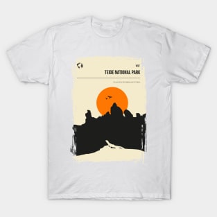 Teide National Park Vintage Minimal Travel Poster T-Shirt